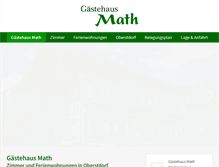 Tablet Screenshot of gaestehaus-math.de